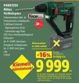 Lidl Parkside Akkus fúrókalapács ajánlat
