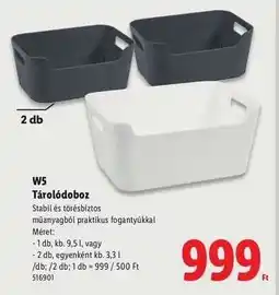 Lidl W5 Tárolódoboz ajánlat