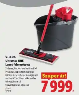 Lidl VILEDA Ultramax ONE Lapos felmosószett ajánlat