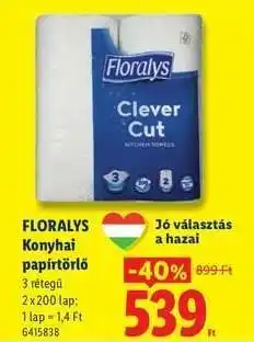 Lidl FLORALYS Konyhai papírtörlő ajánlat