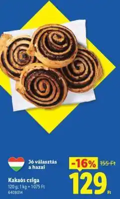 Lidl Kakaós csiga ajánlat