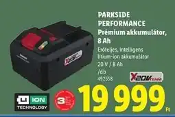 Lidl PARKSIDE PERFORMANCE Prémium akkumulátor, 8 Ah ajánlat