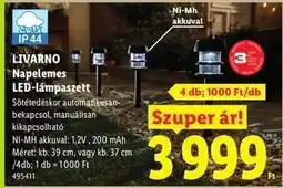Lidl LIVARNO Napelemes LED-lámpaszett ajánlat