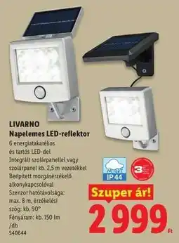 Lidl LIVARNO Napelemes LED-reflektor ajánlat