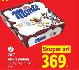 Lidl Zott Monte Puding ajánlat