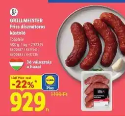 Lidl GRILLMEISTER Friss disznótoros kóstoló ajánlat