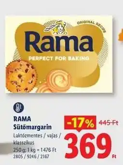 Lidl RAMA Sütőmargarin ajánlat