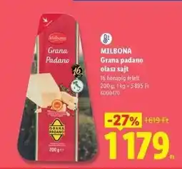 Lidl Milbona Grana Padano olasz sajt ajánlat