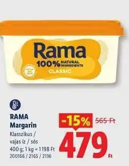 Lidl RAMA Margarin ajánlat