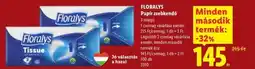 Lidl FLORALYS Papír zsebkendő ajánlat