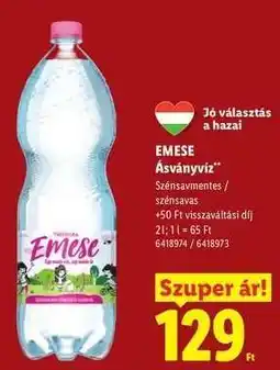 Lidl Emese ásványvíz ajánlat