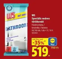 Lidl W5 Speciális nedves törlőkendő ajánlat