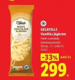 Lidl GELATELLI Vaníliás jégkrém ajánlat