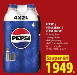 Lidl PEPSI / PEPSI ZERO / PEPSI TWIST ajánlat