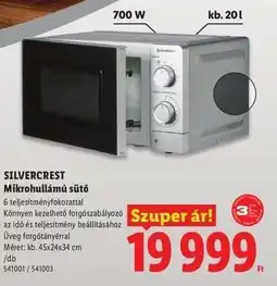 Lidl SILVERCREST Mikrohullámú sütő ajánlat