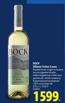 Lidl BOCK Villányi Cultus Cuvée ajánlat