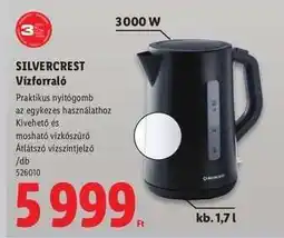 Lidl SILVERCREST Vízforraló ajánlat