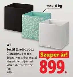 Lidl W5 Textil tárolódoboz ajánlat