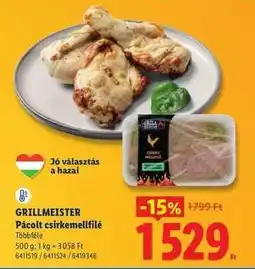 Lidl GRILLMEISTER Pácolt csirkemellfilé ajánlat
