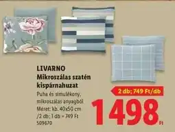 Lidl Livarno Mikroszálas szatén kispárnahuzat ajánlat