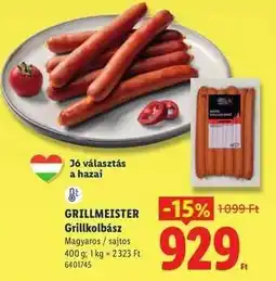 Lidl GRILLMEISTER Grillkolbász ajánlat