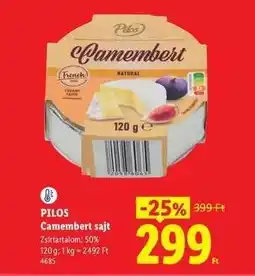 Lidl PILOS Camembert sajt ajánlat