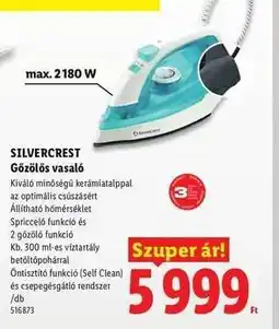Lidl SILVERCREST Gőzölős vasaló ajánlat