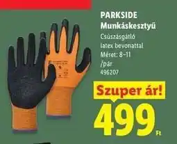 Lidl PARKSIDE Munkáskesztyű ajánlat