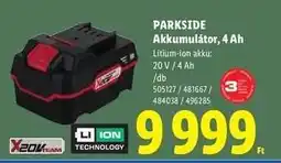 Lidl PARKSIDE Akkumulátor, 4 Ah ajánlat