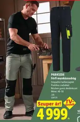 Lidl PARKSIDE Férfi munkásnadrág ajánlat