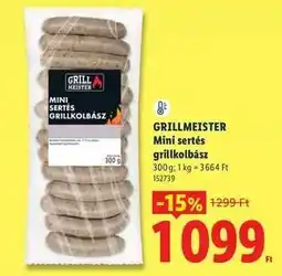 Lidl GRILLMEISTER Mini sertés grillkolbász ajánlat