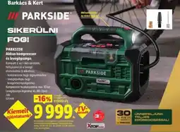 Lidl PARKSIDE Akkus kompresszor és levegőpumpa ajánlat
