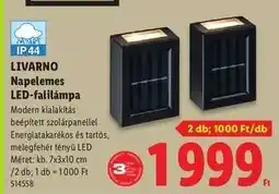 Lidl LIVARNO Napelemes LED-falilámpa ajánlat
