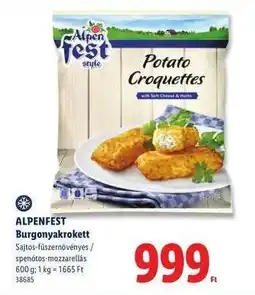 Lidl Alpenfest Burgonyakrokett ajánlat