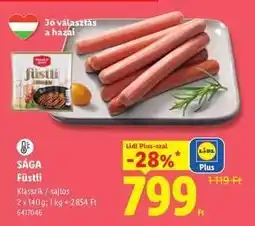 Lidl SÁGA Füstli ajánlat