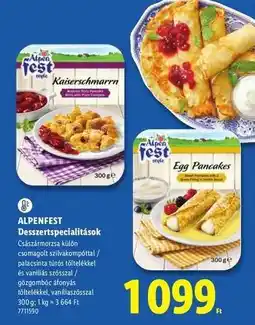 Lidl ALPENFEST Desszertspecialitások ajánlat