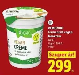 Lidl Vemondo Fermentált vegán főzőkrém ajánlat