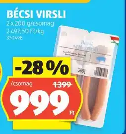 ALDI Bécsi virsli ajánlat