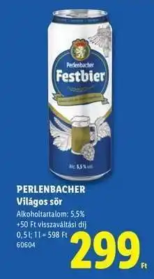 Lidl PERLENBACHER ajánlat
