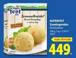 Lidl Alpenfest Zsemlegombóc ajánlat