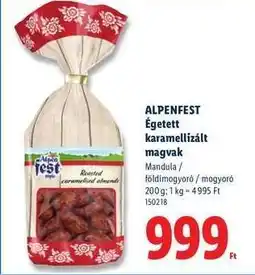Lidl ALPENFEST Égetett karamellizált magvak ajánlat