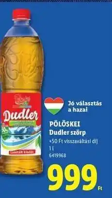Lidl PÖLÖSKEI Dudler szörp ajánlat