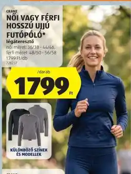 ALDI Női vagy férfi hosszú ujjú futópóló ajánlat