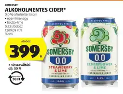 ALDI Somersby Alkoholmentes Cider ajánlat