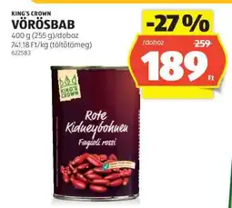 ALDI KING'S CROWN VÖRÖSBAB ajánlat
