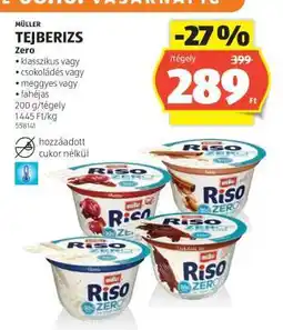 ALDI MÜLLER TEJBERIZS Zero ajánlat