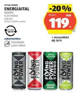 ALDI FLYING POWER ENERGIAITAL ajánlat