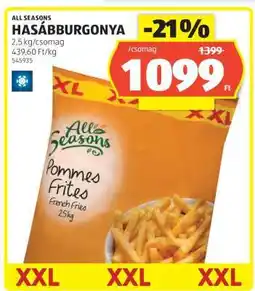 ALDI All Seasons Hasábburgonya ajánlat