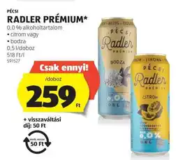 ALDI Pécsi Radler Prémium ajánlat