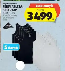 ALDI UP2FASHION BASICS FÉRFI ATLÉTA, 5 DARAB ajánlat